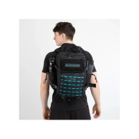 BUILT FOR ATHLETES - Gym Backpack 25L ( Medium) - Black & Aqua